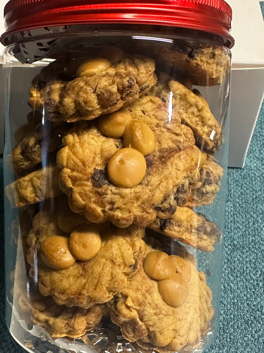 Dark Choc & Toffee Chip Coffee Biscuits